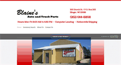 Desktop Screenshot of blainesautoparts.com