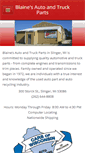 Mobile Screenshot of blainesautoparts.com